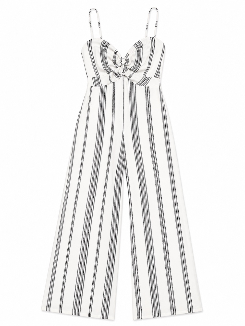 Gilli White Jumpsuit with Black Stripes